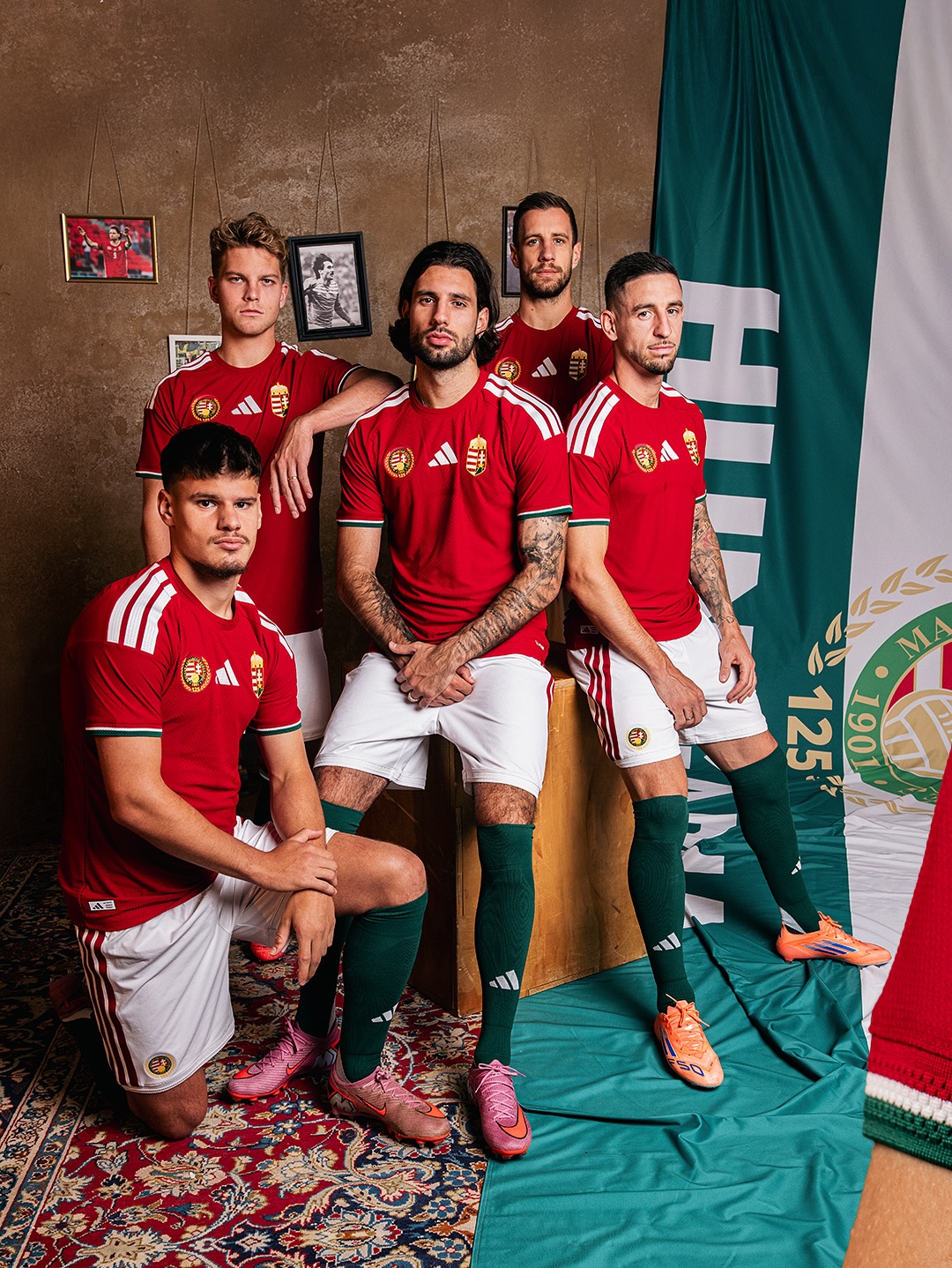 Hongarije thuisshirt 2026-2027 ode aan 125 jarig bestaan