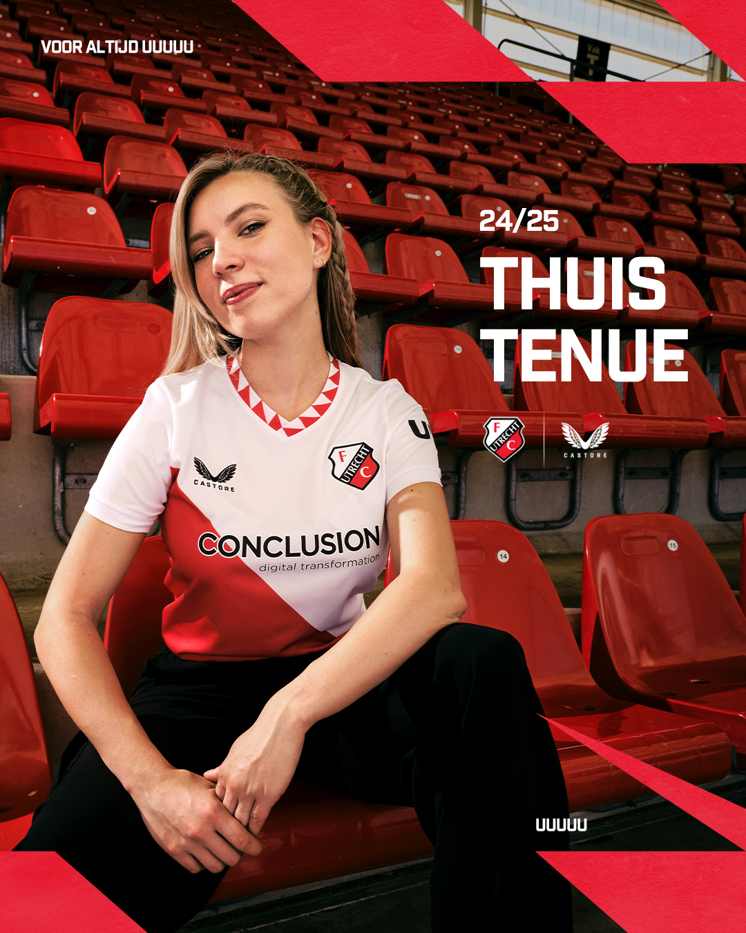 FC Utrecht thuisshirt 2024-2025 bevat diagonaal met een verhaal