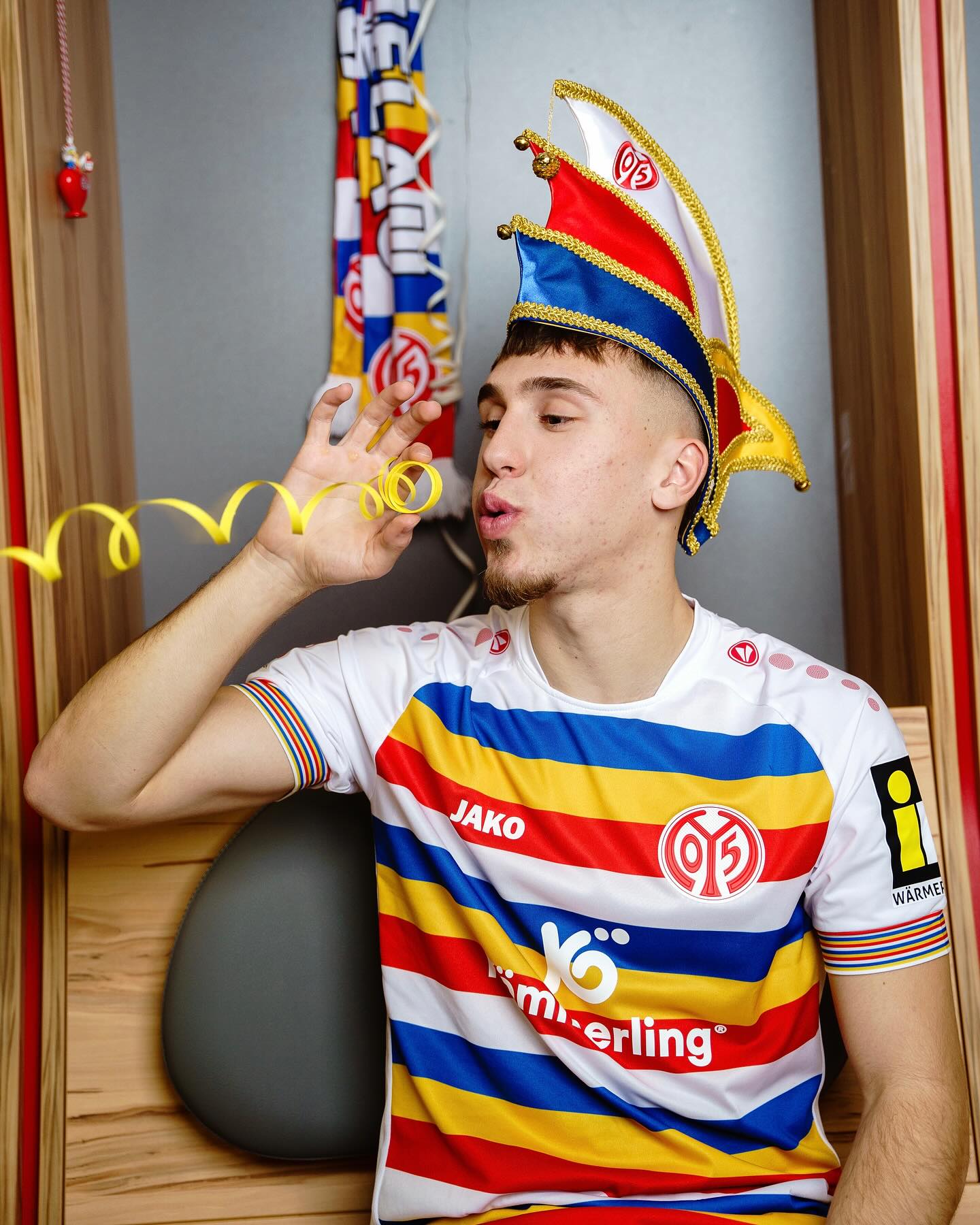 FSV Mainz carnaval voetbalshirt 2024 in stijl Mainzer Klepper Garde