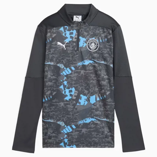 Manchester City warming-up training sweater kinderen 2025 - Grijs/Lichtblauw