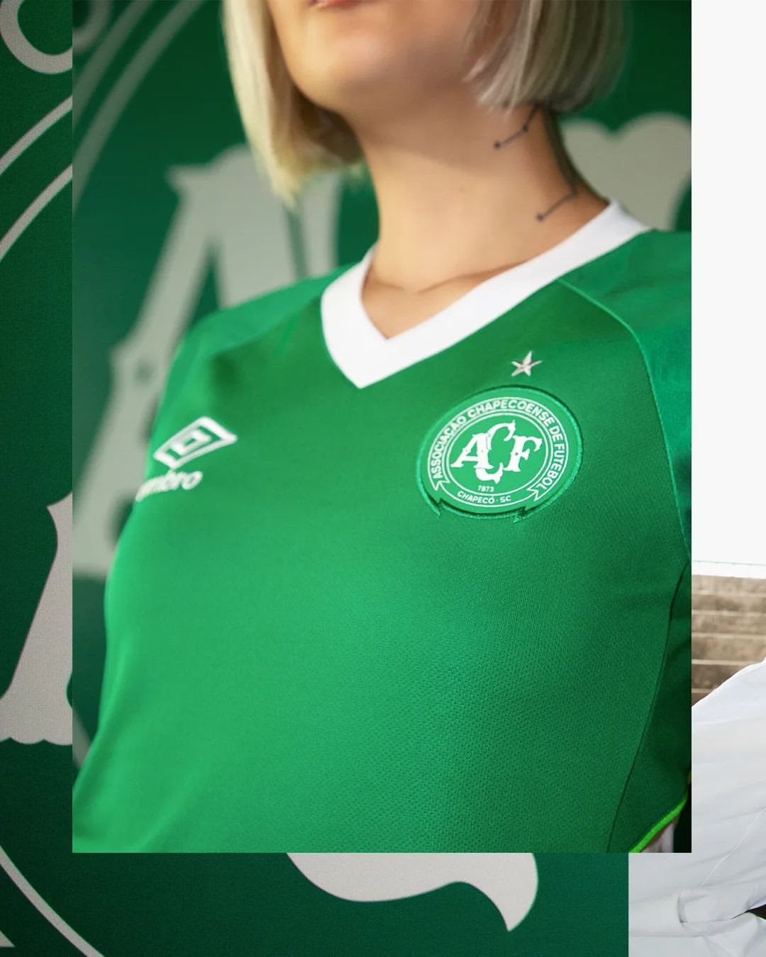 Detail Chapecoense thuisshirt 2023-2024