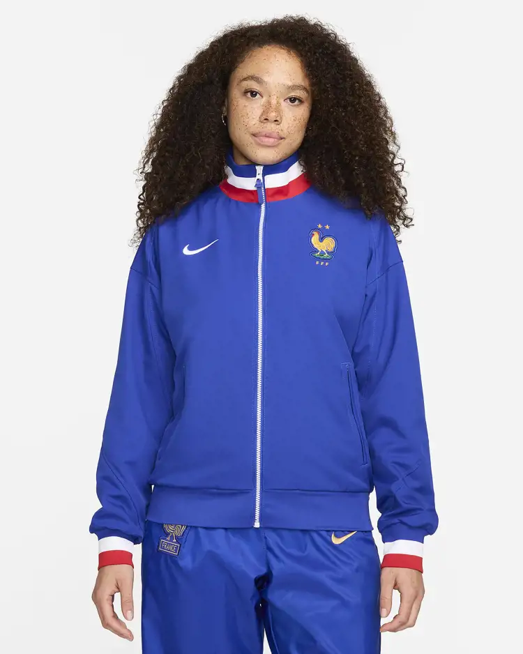 Frankrijk EK 2024 trainingsjack in stijl thuisshirt en vlag!
