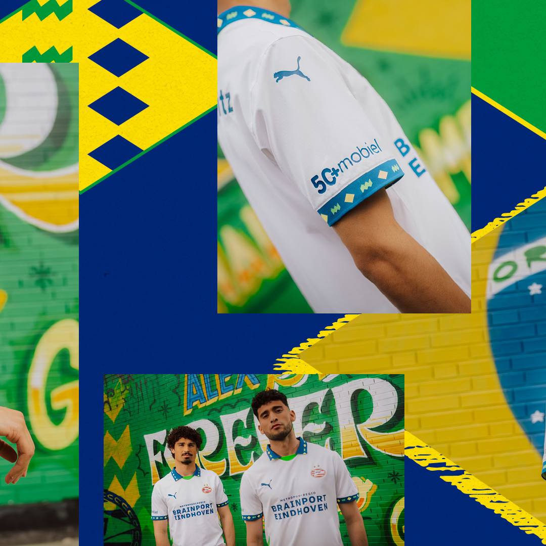 PSV 3e shirt 20242025 ode aan Braziliaanse spelers
