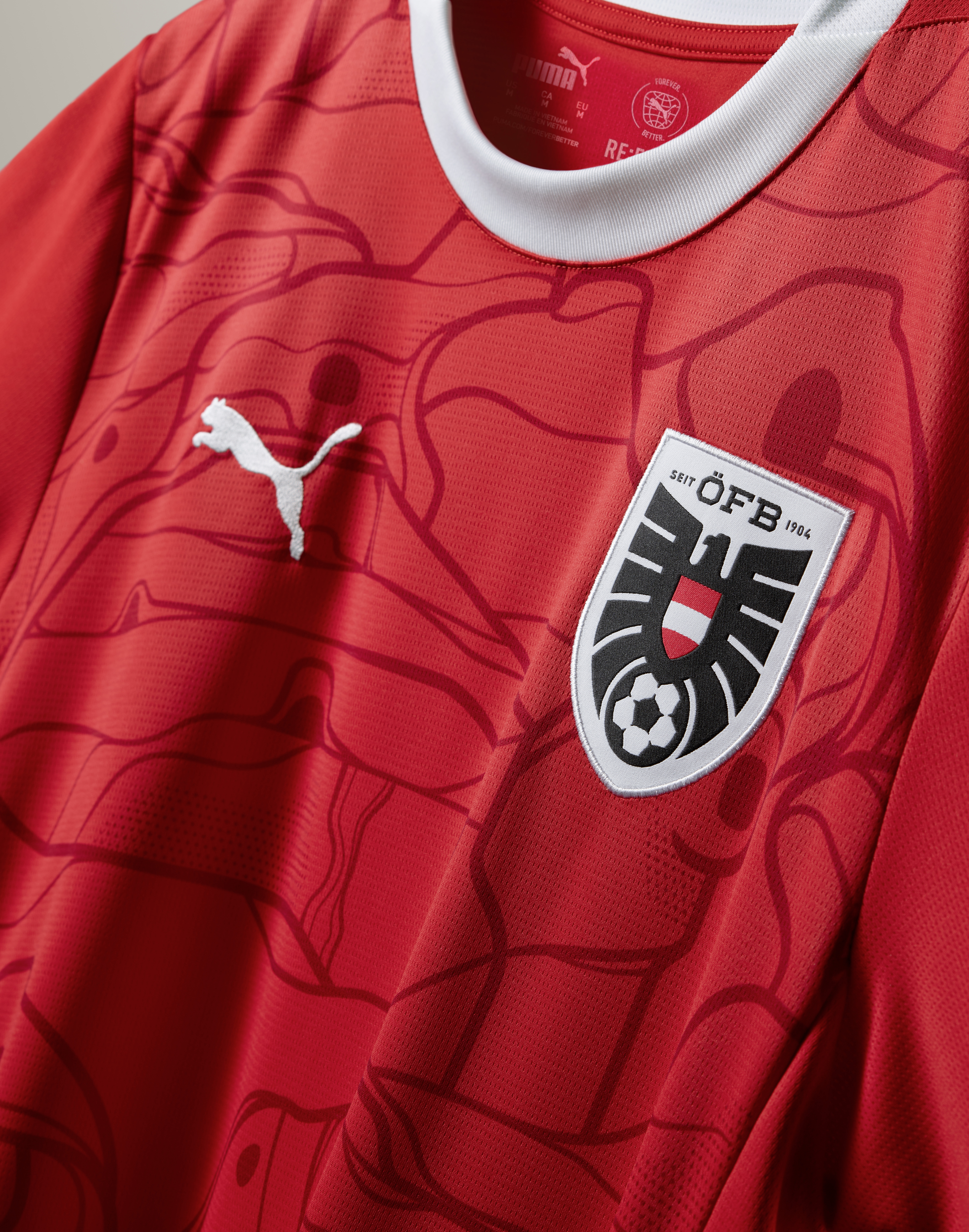 Oostenrijk EK 2024 voetbalshirts in Jugendstil
