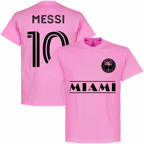 Inter Miami T-Shirt Messi - Roze 