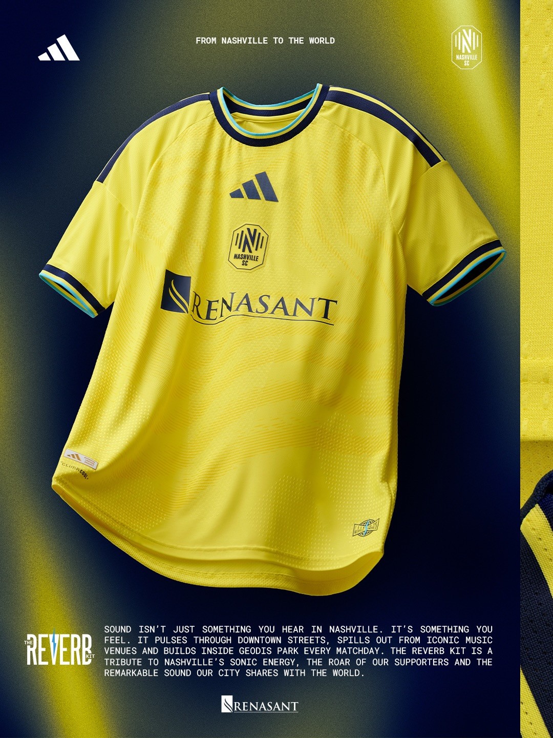 Nashville SC thuisshirt 2026-2027 weerkaatst geluid
