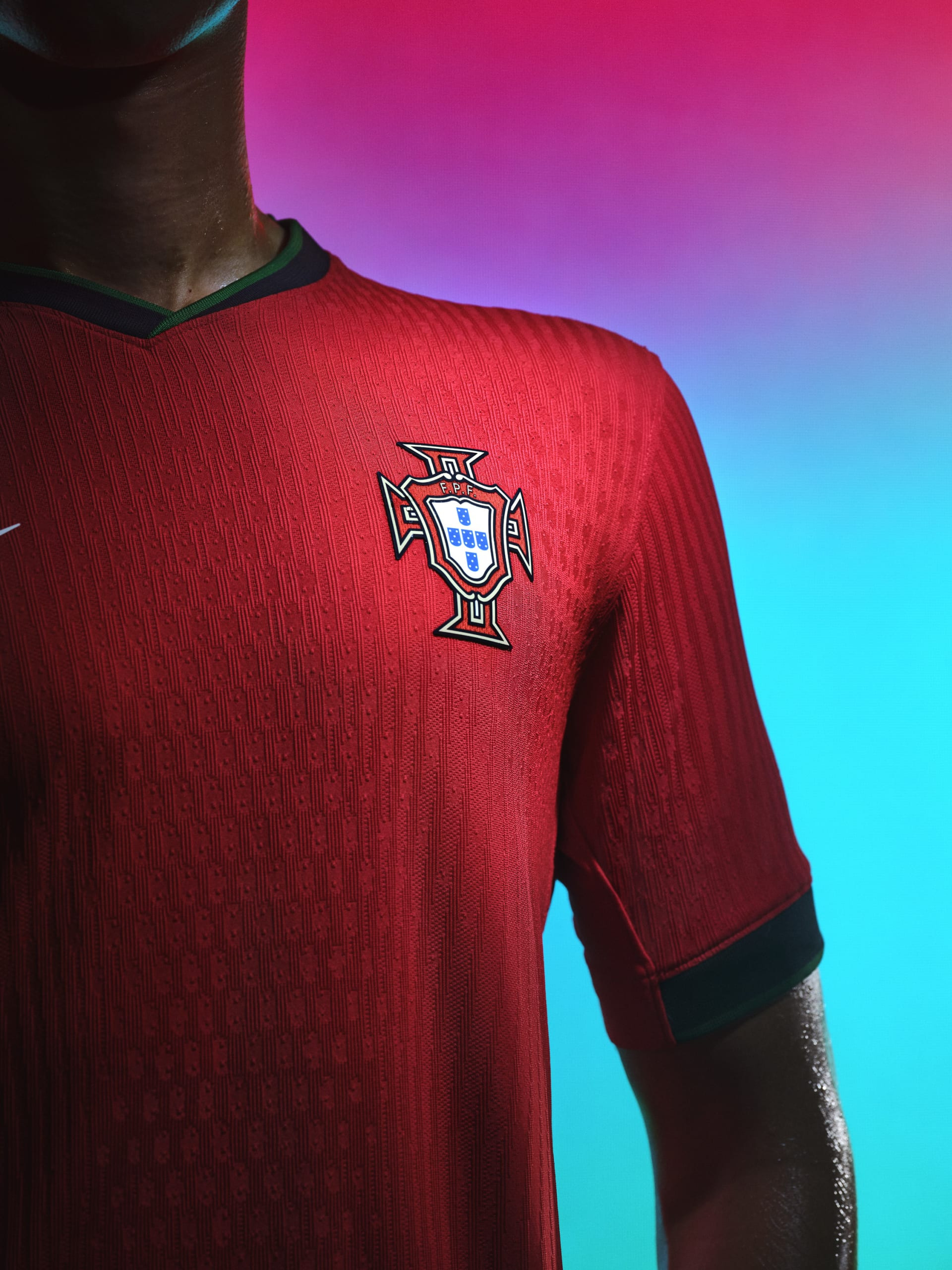Portugal Euro 2024 voetbalshirt in stijl nationale vlag