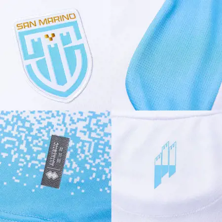 San Marino voetbalshirts 2024-2026 geïnspireerd door vlag en landsgrenzen