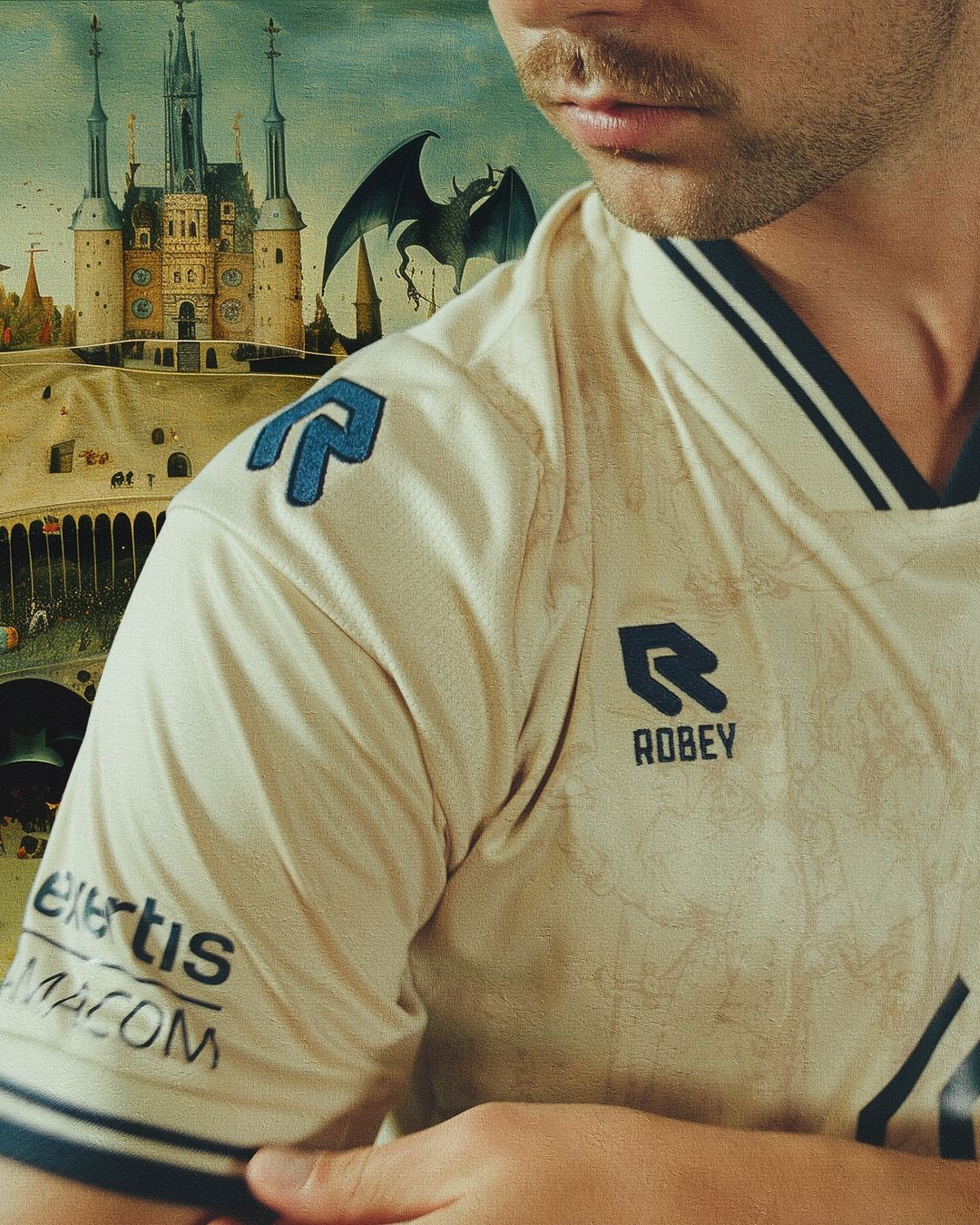 FC Den Bosch uitshirt 2024-2025 geïnspireerd door werken Jheronimus Bosch