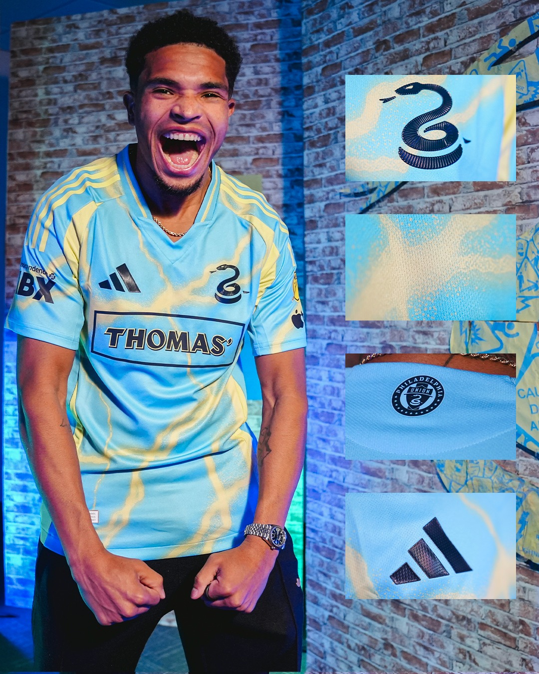 Philadelphia Union uitshirt 2025-2026 dondert en bliksemt!