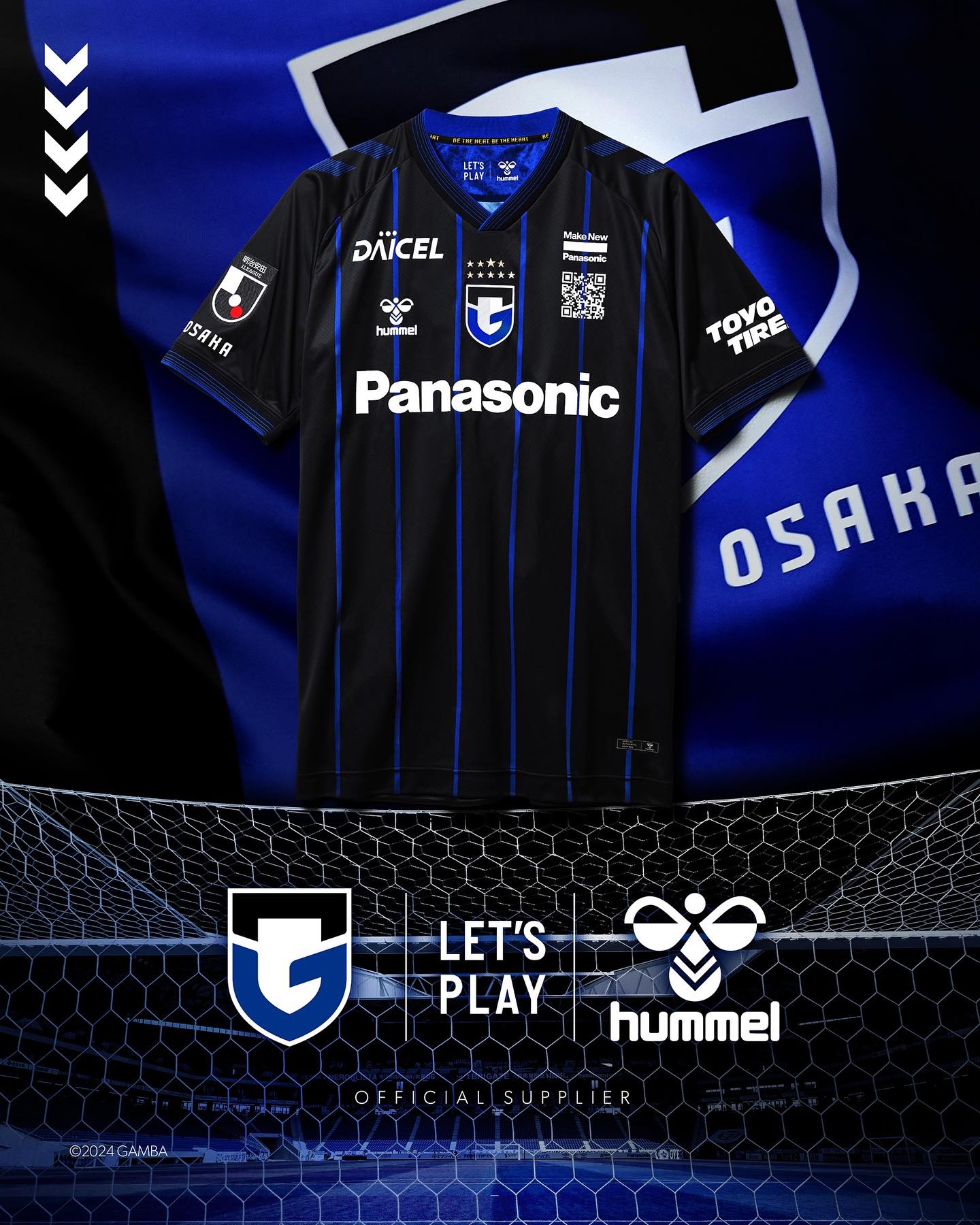 Dit zijn de Gamba Osaka voetbalshirts 2024 van Hummel