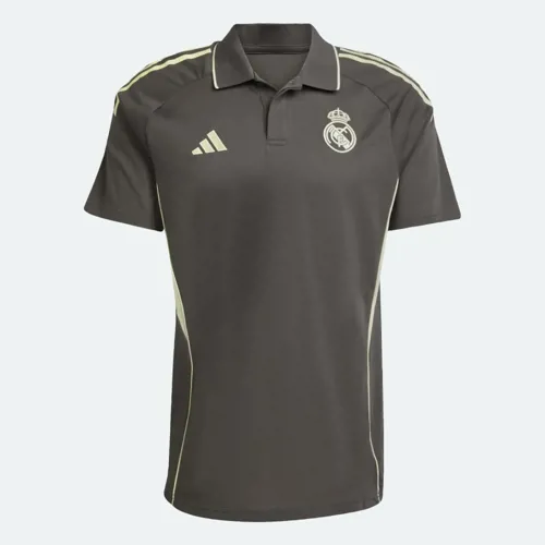 Real Madrid polo 2025-2026 - Donkergrijs/Lime