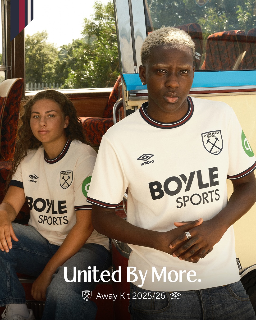 West Ham United voetbalshirts 2025-2026 in stijl ''United By More''