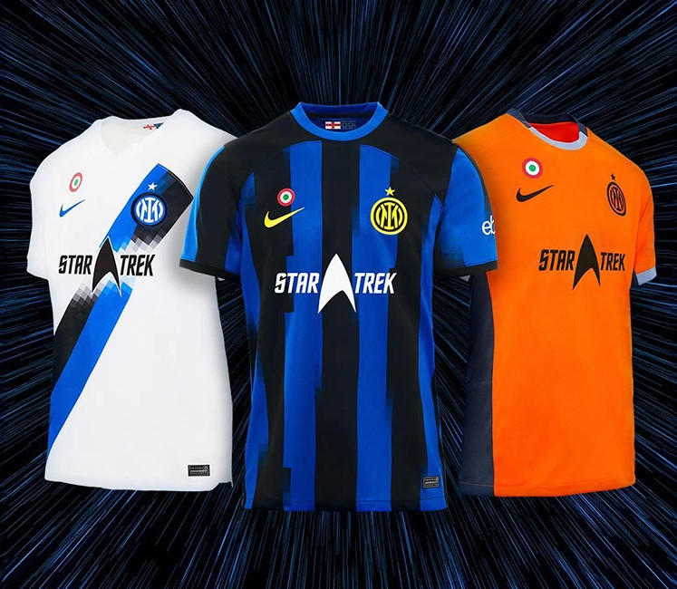 Star Trek op Inter Milan voetbalshirt in wedstrijd tegen Cagliari