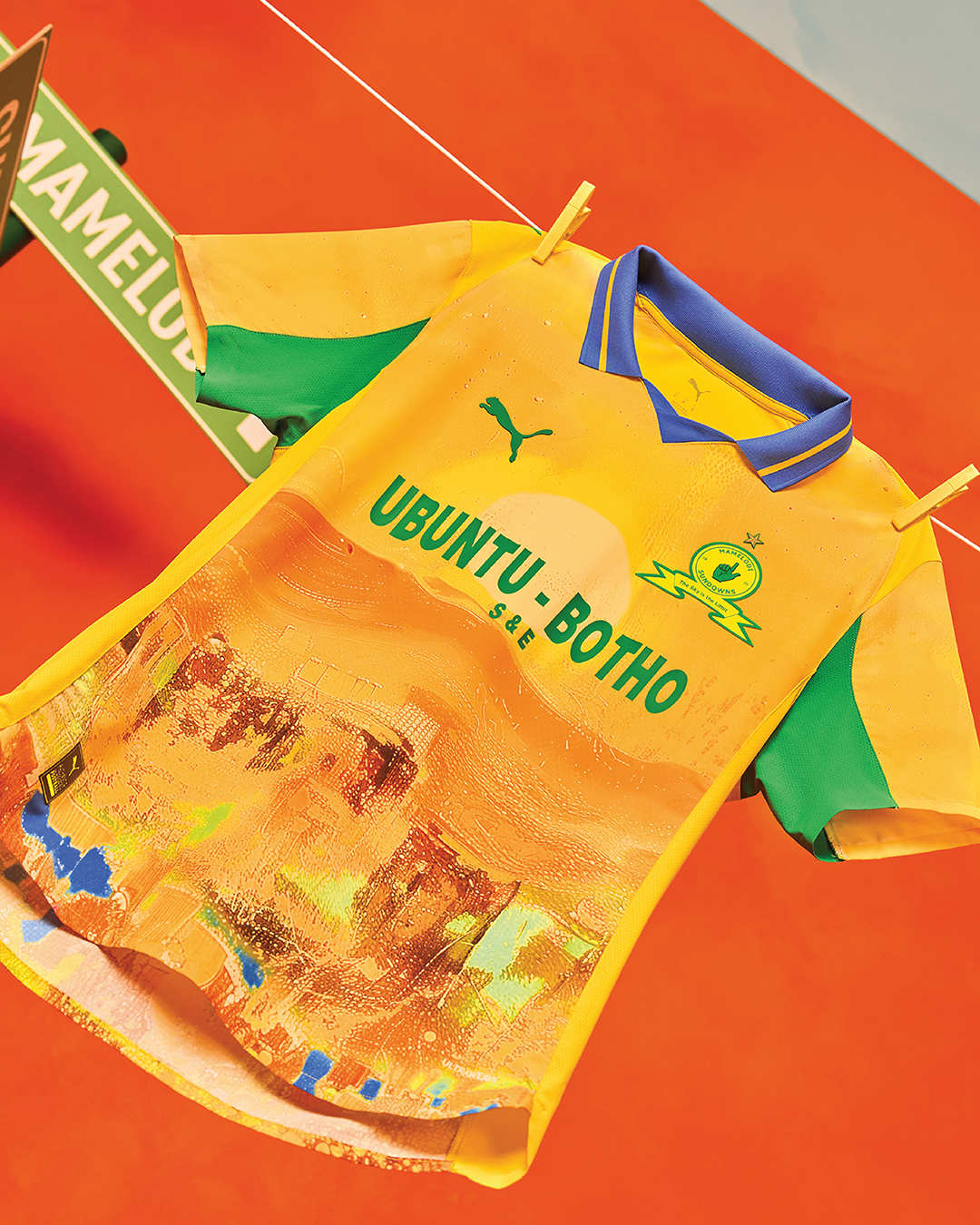 Mamelodi Sundowns WK 2025 voetbalshirt geïnspireerd door zonsondergang