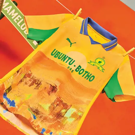 Mamelodi Sundowns WK 2025 voetbalshirt geïnspireerd door zonsondergang