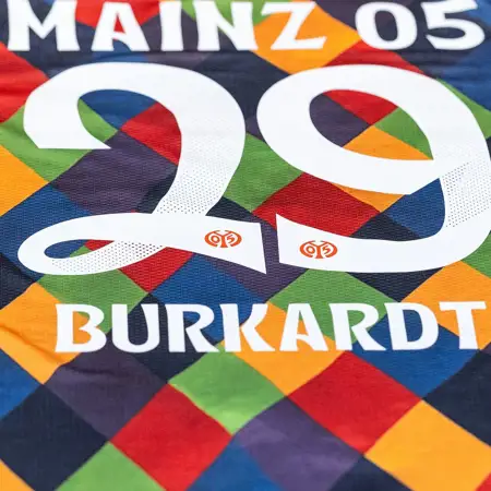 FSV Mainz carnaval voetbalshirt 2024-2025 geïnspireerd door Schwellkop Karlchen