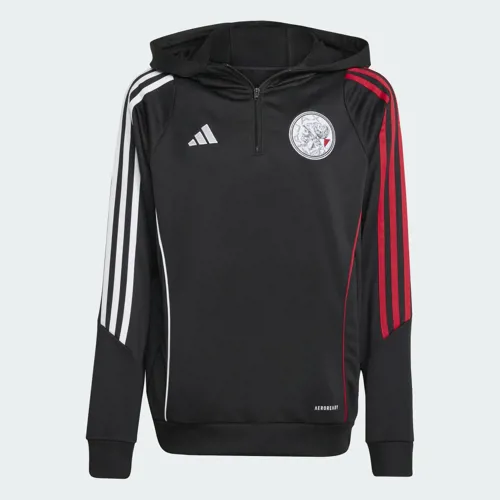 Ajax training hoodie kinderen 2025-2026 - Zwart/Wit/Rood
