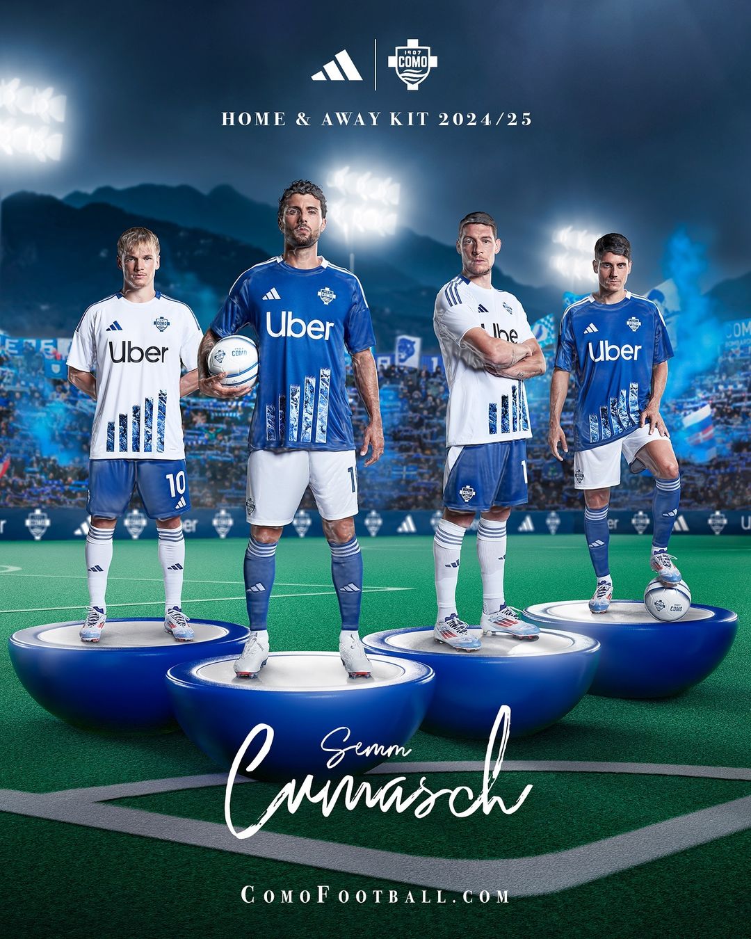 Dit zijn de Como 1907 voetbalshirts 2024-2025