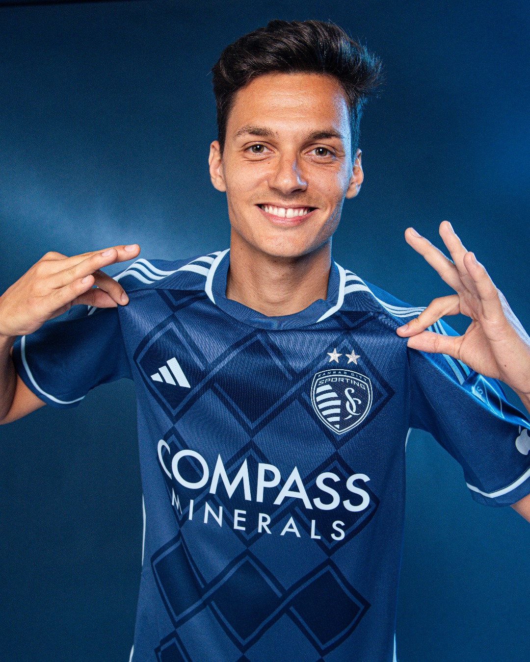 Sporting Kansas City uitshirt 2024-2025 bevat diamantenpatroon
