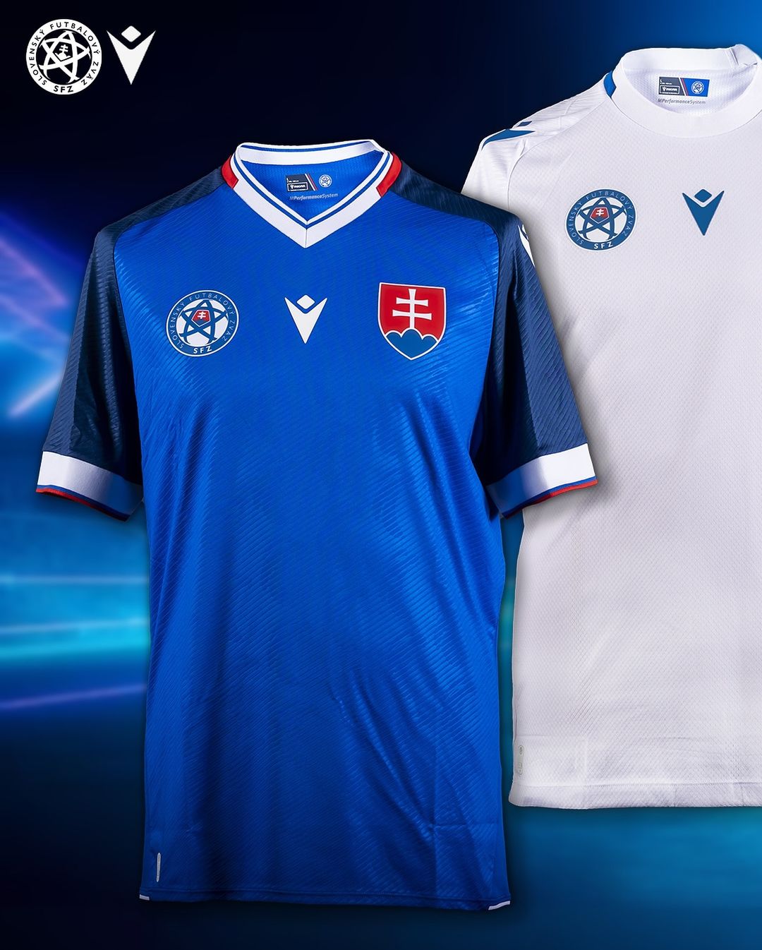 Dit zijn de Slowakije voetbalshirts 2024-2025 van Macron