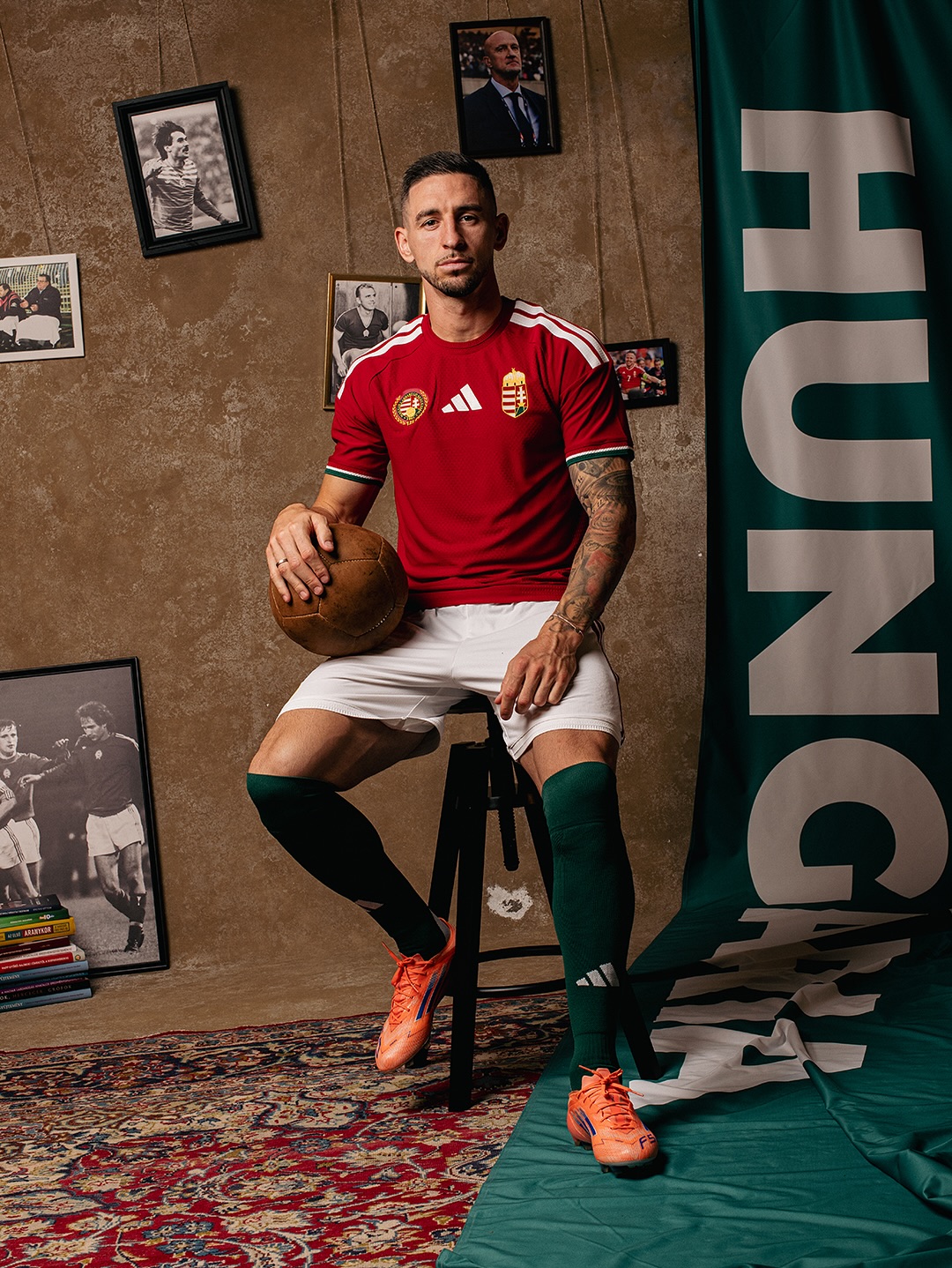 Hongarije thuisshirt 2026-2027 ode aan 125 jarig bestaan