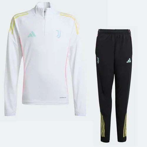 Juventus trainingspak 2025-2026 - Wit/Zwart/Roze/Lichtblauw/Geel