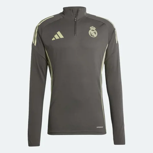 Real Madrid training sweater 2025-2026 - Donkergrijs/Lime