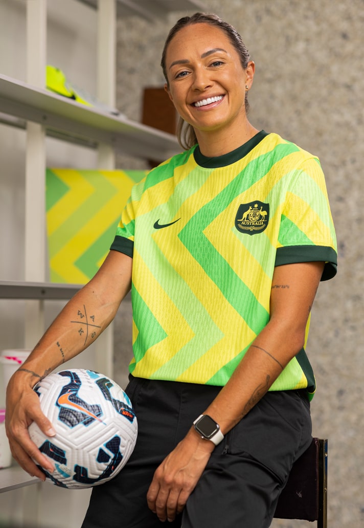 Australië voetbalshirts 2025-2026 ontworpen door Aboriginals kunstenaar