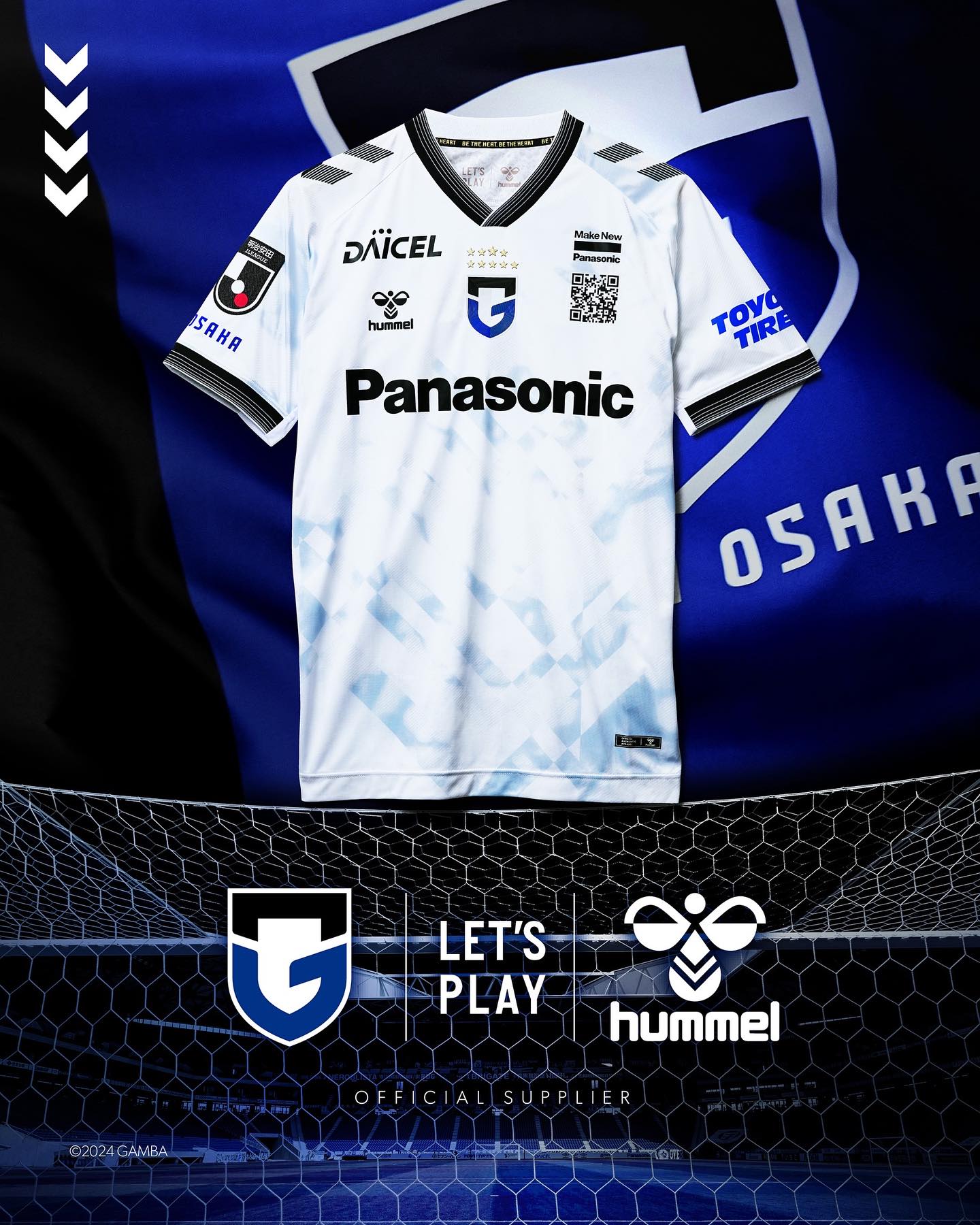 Dit zijn de Gamba Osaka voetbalshirts 2024 van Hummel