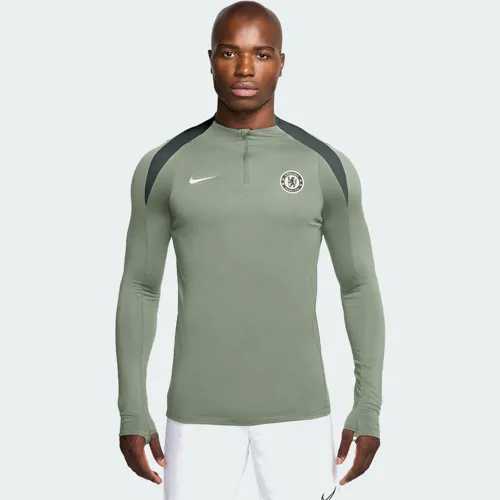 Chelsea training sweater 2025-2026 - Grijsgroen/Donkergroen