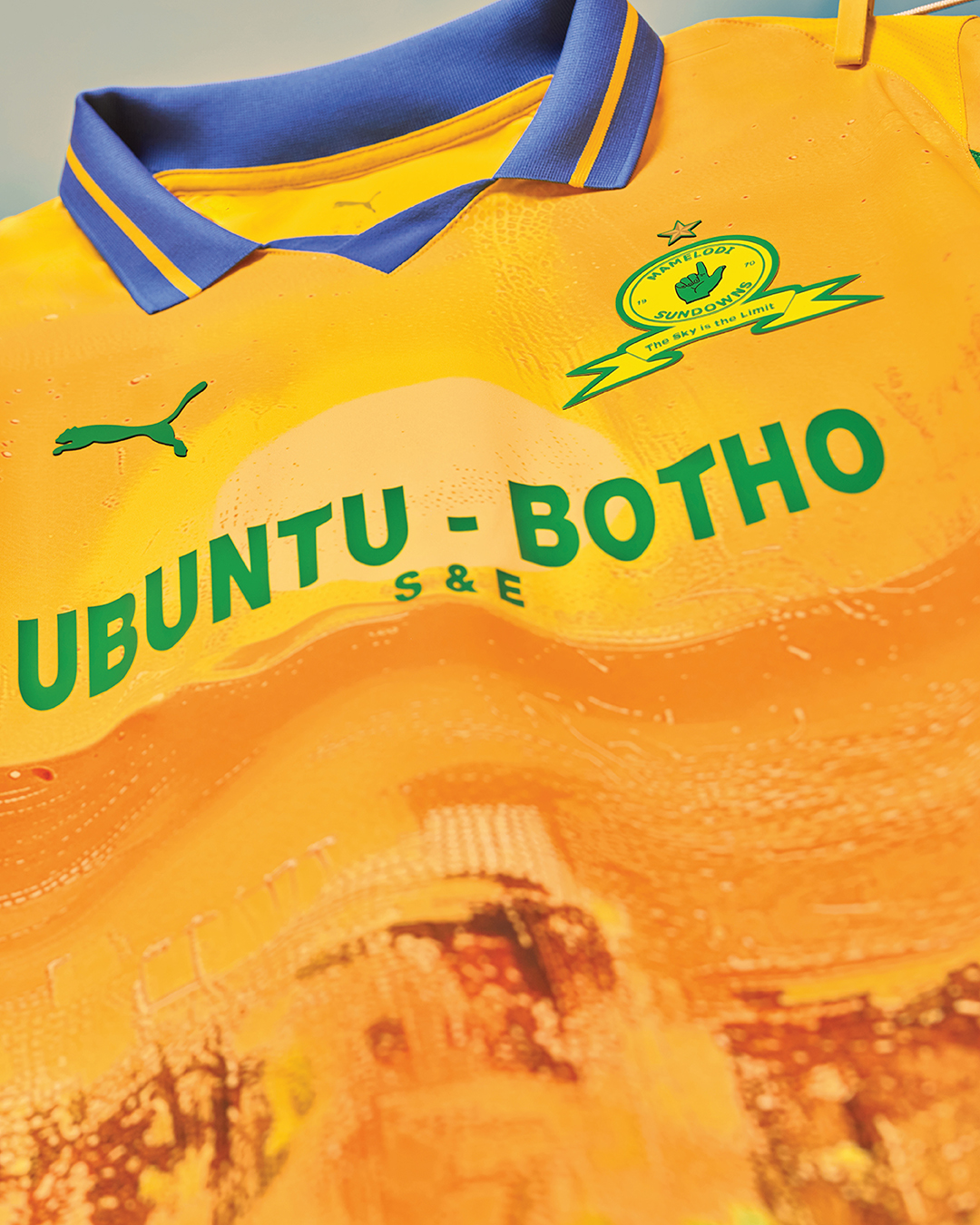 Mamelodi Sundowns WK 2025 voetbalshirt geïnspireerd door zonsondergang