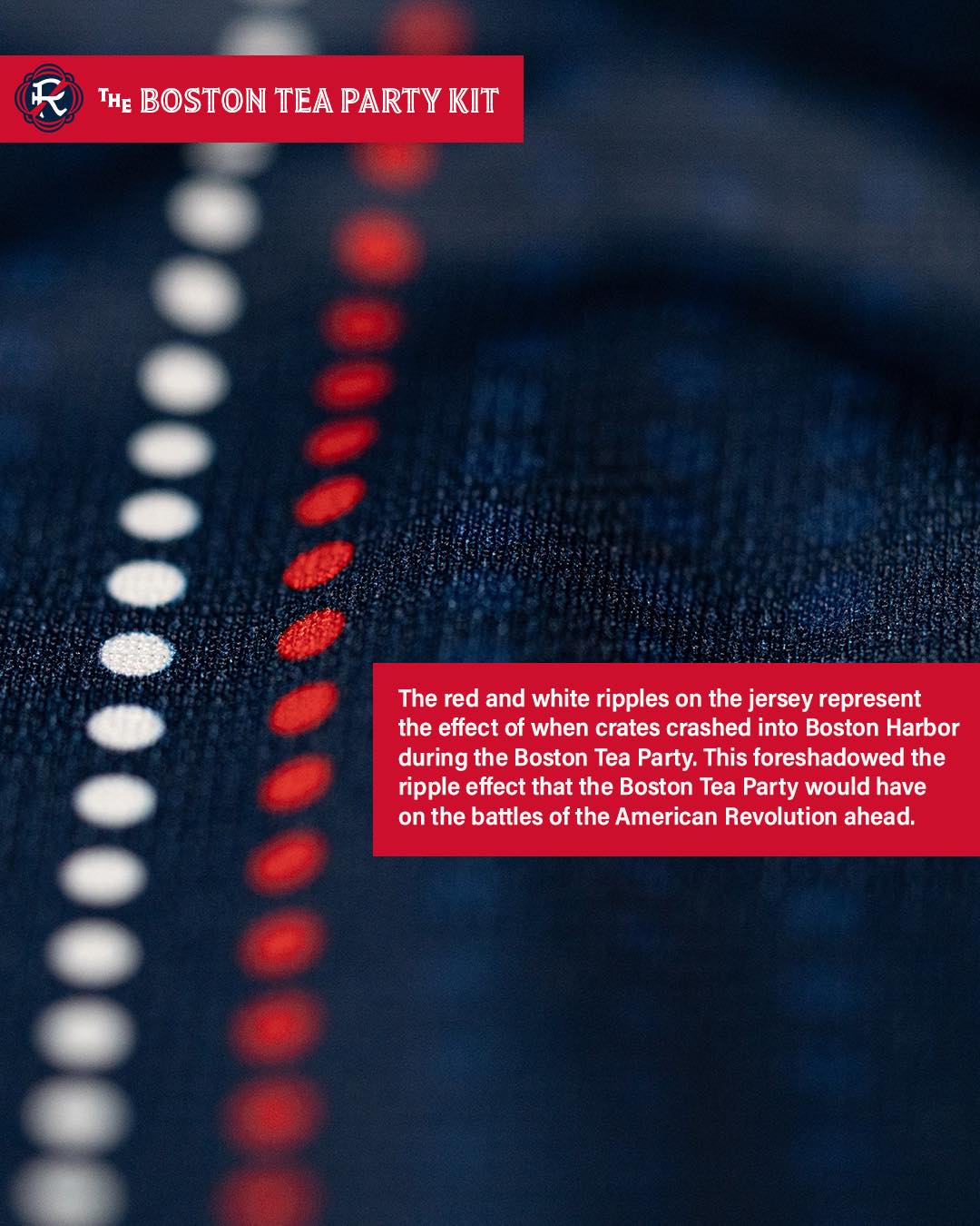 New England Revolution thuisshirt 20242025 ode aan Boston Tea Party