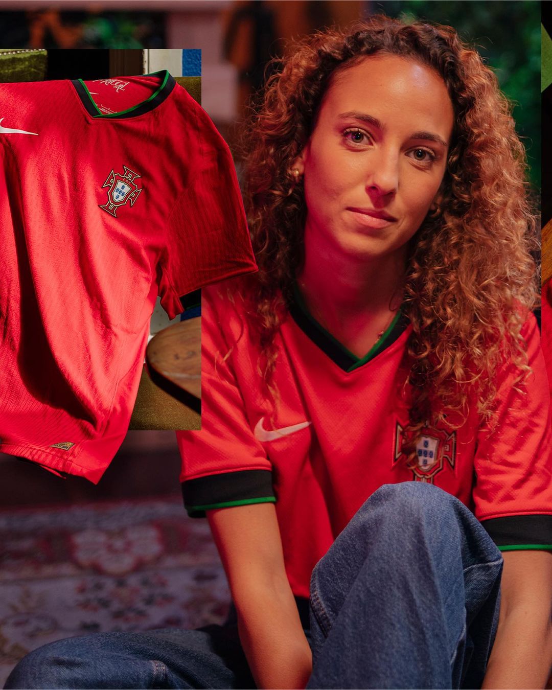 Portugal Euro 2024 voetbalshirt in stijl nationale vlag