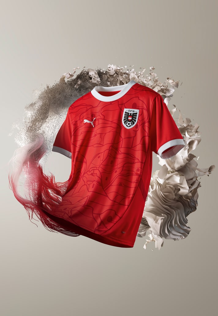 Oostenrijk EK 2024 voetbalshirts in Jugendstil