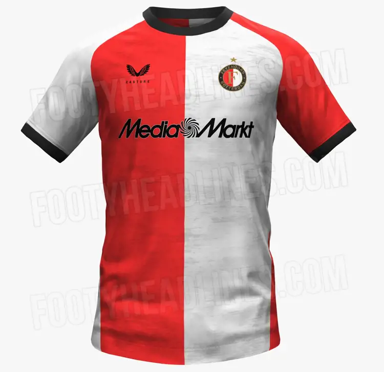 Feyenoord thuisshirt 20242025 uitgelekt