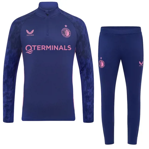 Feyenoord 1/4 zip trainingspak 2025-2026 - Navy/Roze