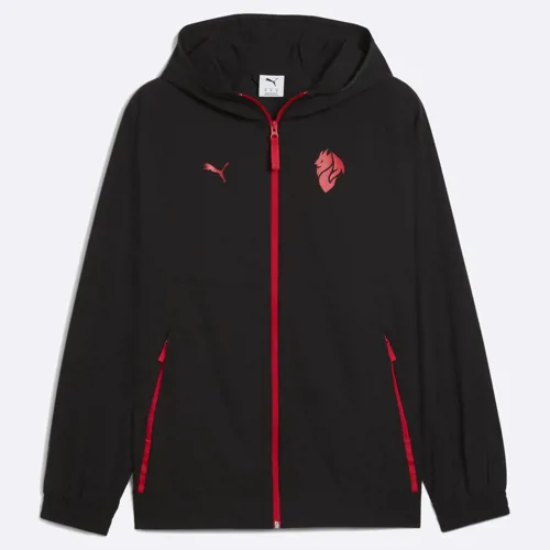 AC Milan Pumatech woven trainingsjack 2025-2026 Zwart/Rood