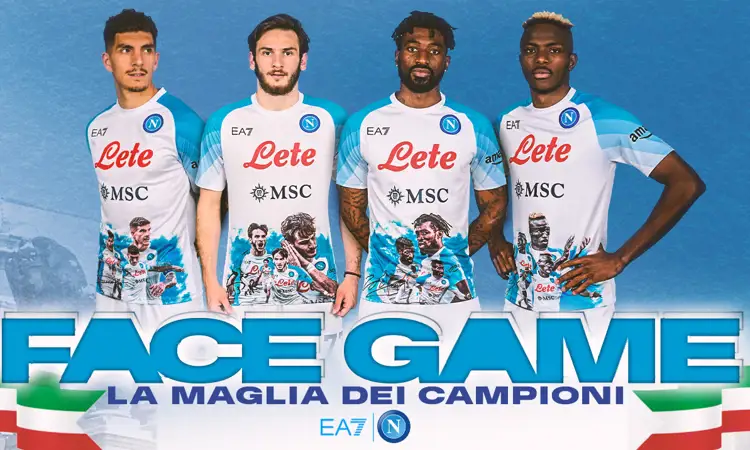 Napoli lanceert voetbalshirts met afbeelding van spelers