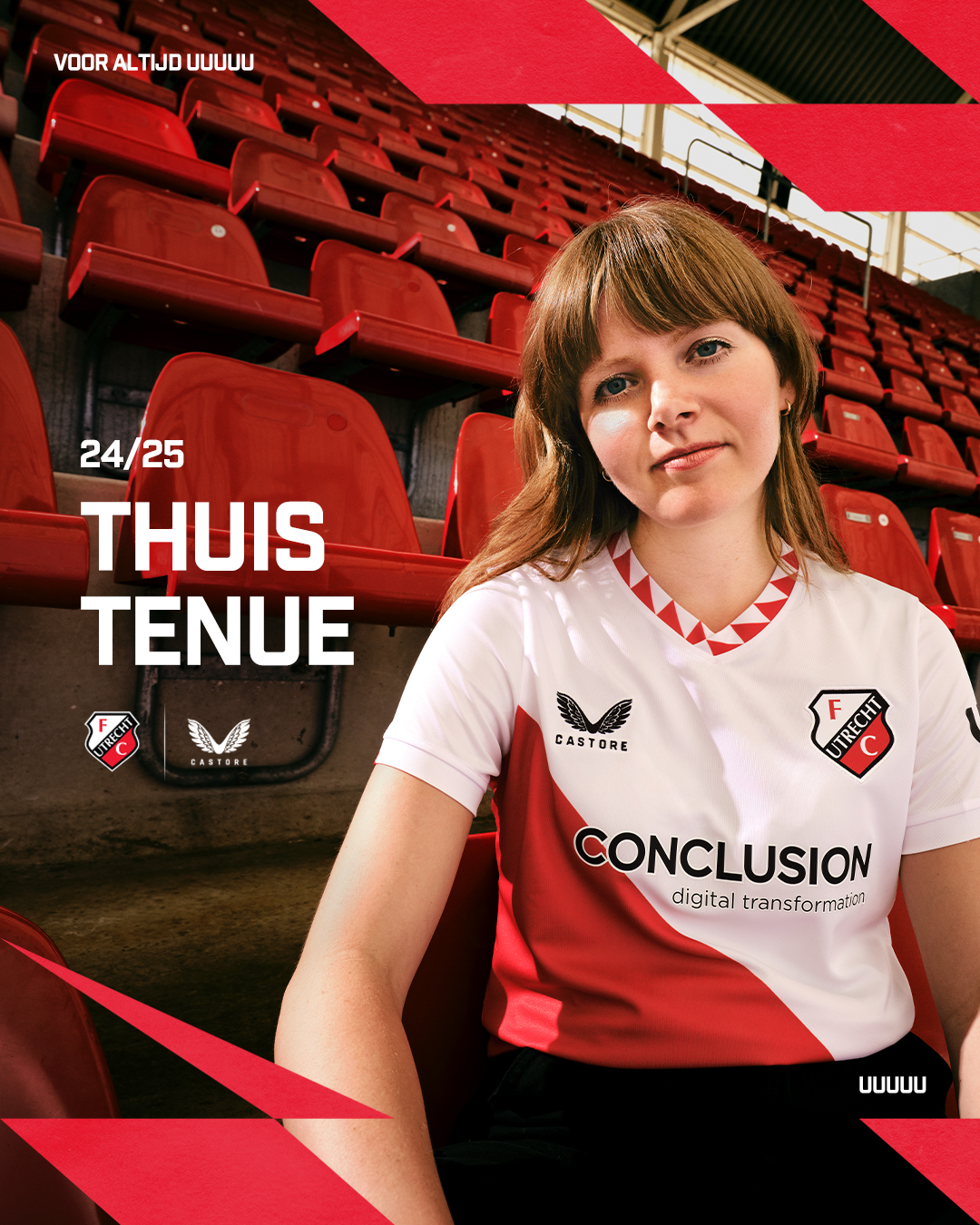 FC Utrecht thuisshirt 2024-2025 bevat diagonaal met een verhaal