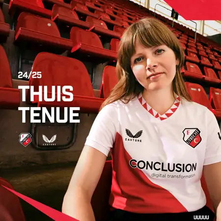 FC Utrecht thuisshirt 2024-2025 bevat diagonaal met een verhaal