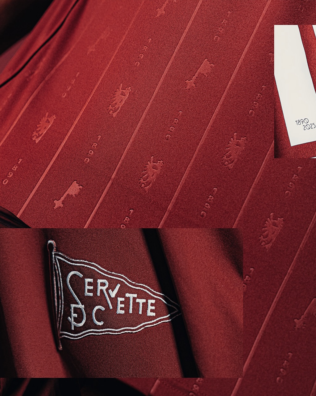 Dit is het Servette FC voetbalshirt ter ere van 135 jarig bestaan