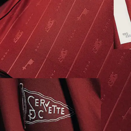 Dit is het Servette FC voetbalshirt ter ere van 135 jarig bestaan