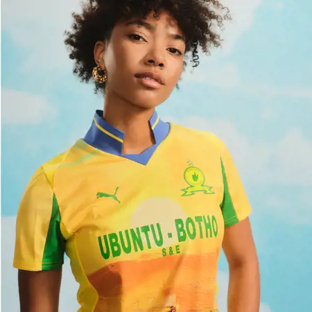 Mamelodi Sundowns WK 2025 voetbalshirt geïnspireerd door zonsondergang