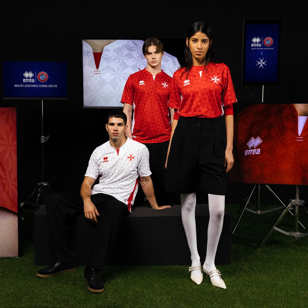 Malta voetbalshirts 2024-2026 in teken Maltezer kruis