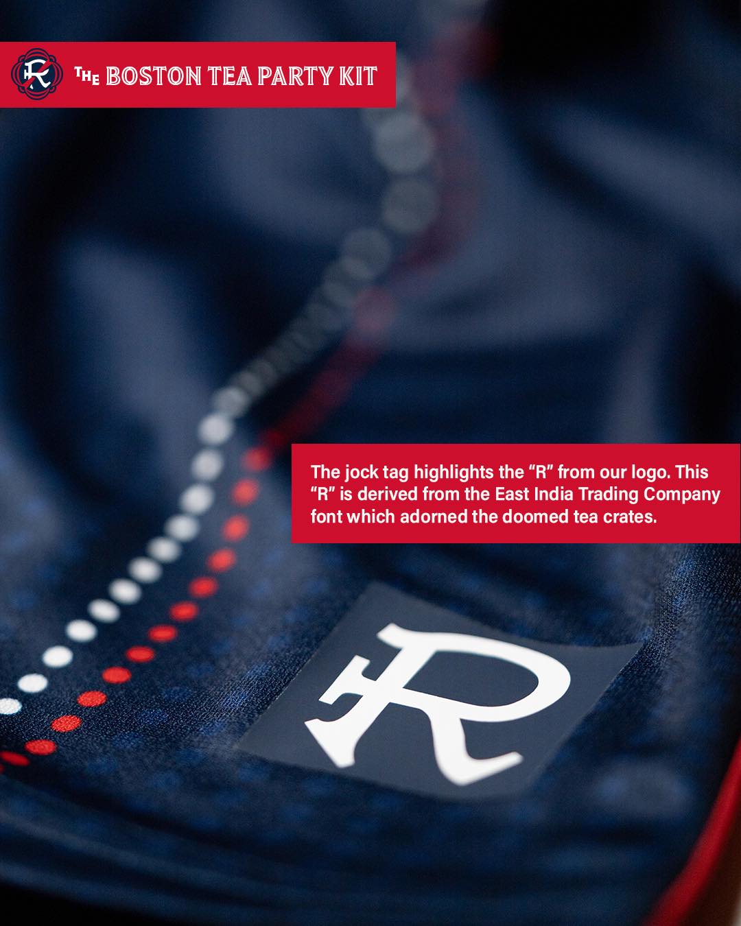 New England Revolution thuisshirt 20242025 ode aan Boston Tea Party