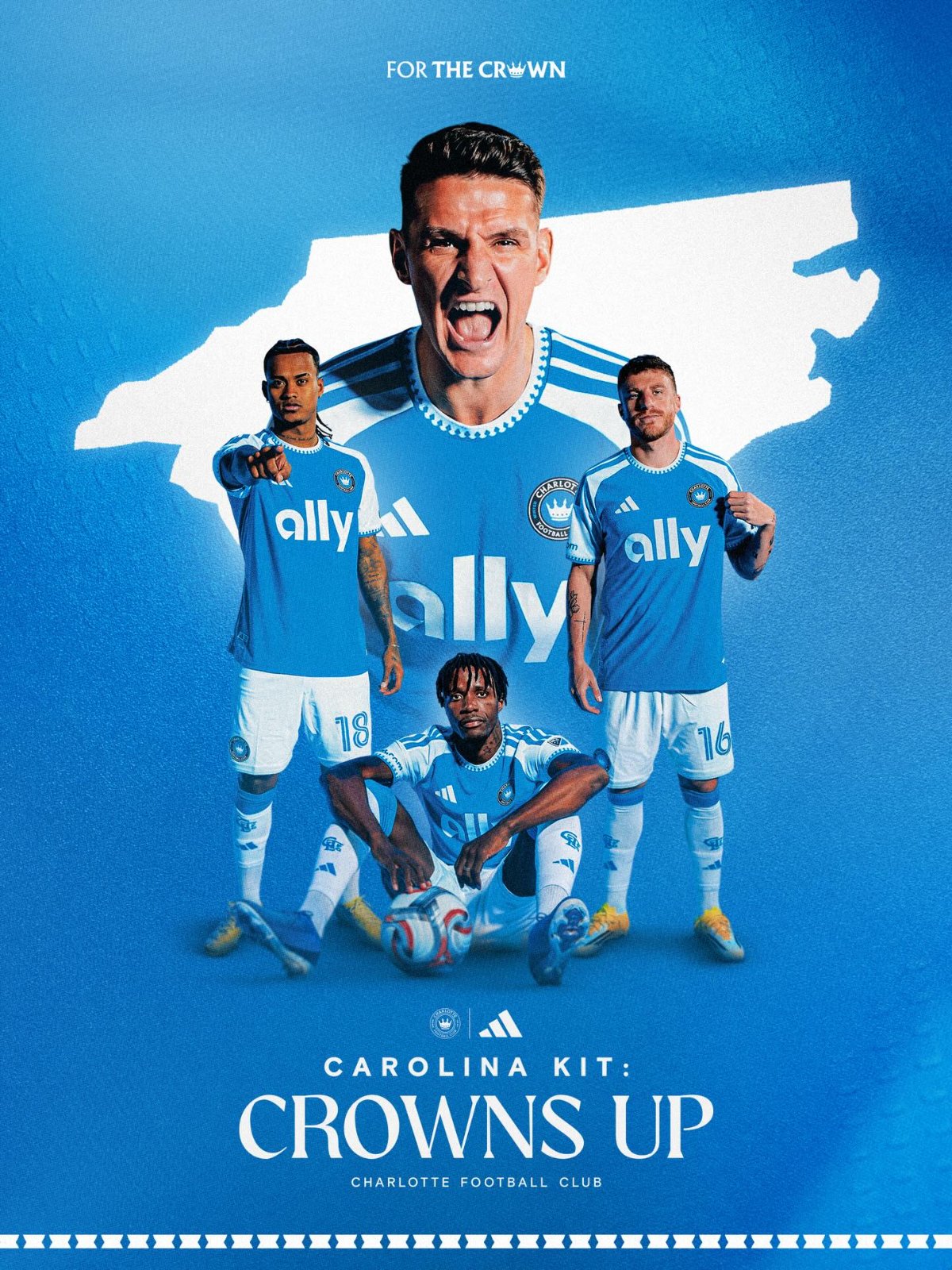 Charlotte FC thuisshirt 2026-2027 geïnspireerd door kroon uit clublogo