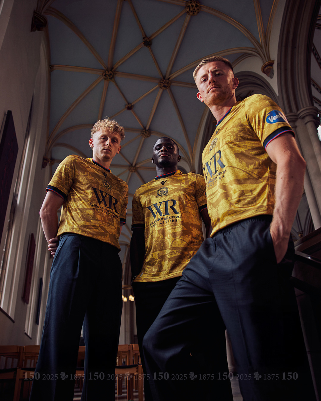 Blackburn Rovers voetbalshirts 2025-2026 in teken 150 jarig jubileum