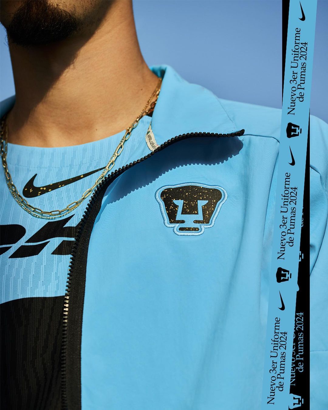 Pumas Unam 3e shirt 2024 heeft standaard Nike template