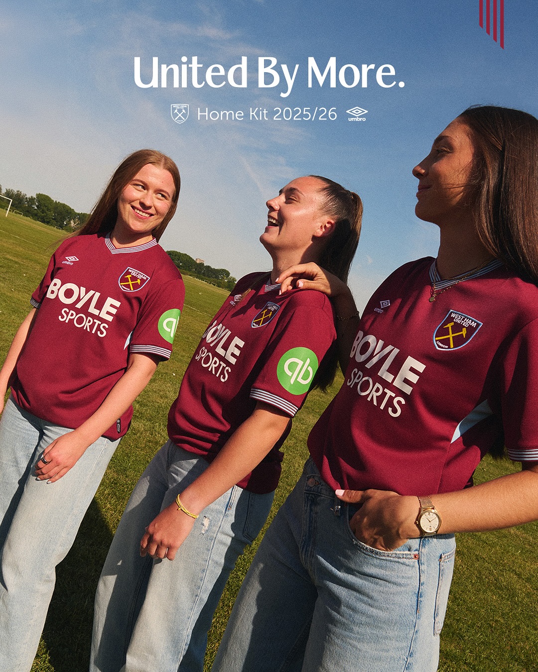 West Ham United voetbalshirts 2025-2026 in stijl ''United By More''